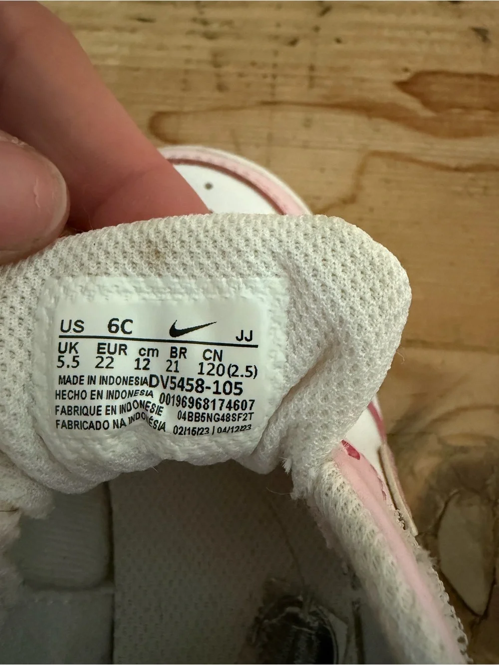 Toddler Pink and White Nike Court Borough Low Recraft